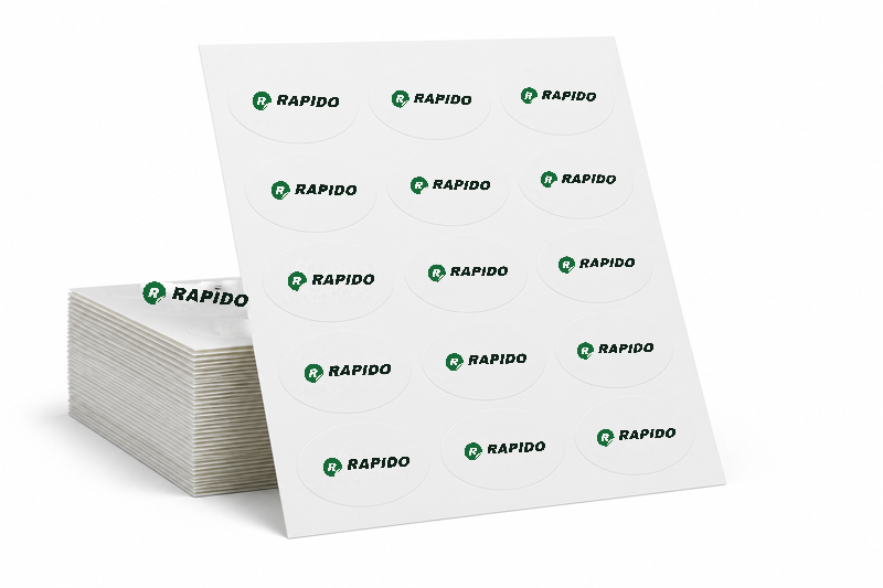 Oval sheet labels